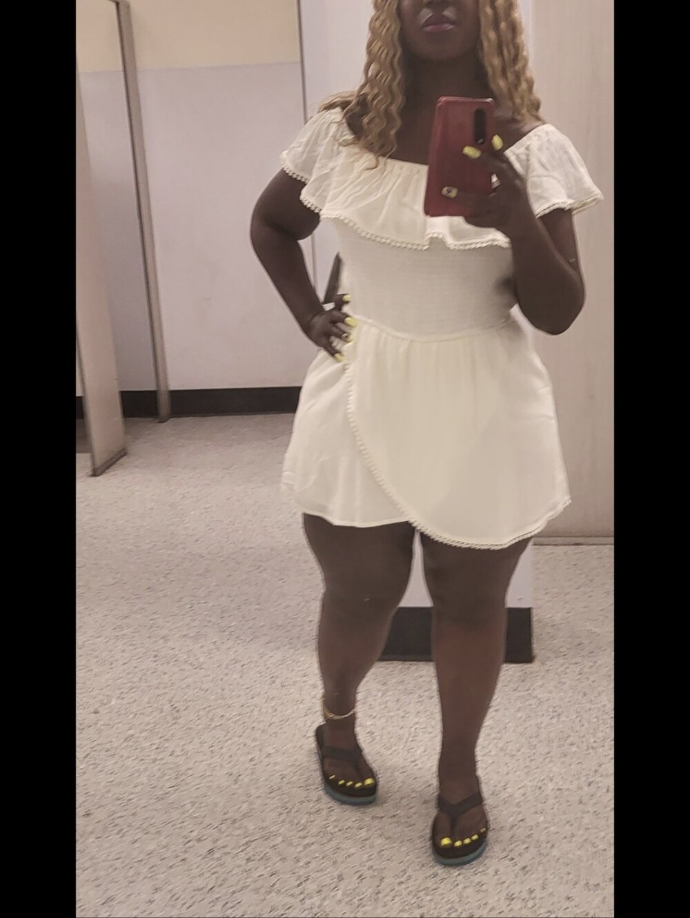 Justify Cream Off-White Ruffle Romper - Picture 10 of 11